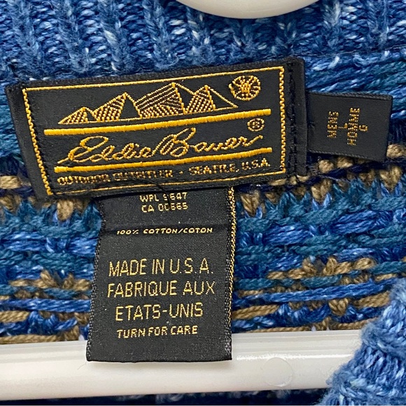 Eddie Bauer Knit pattern Large sweater - Picture 7 of 8